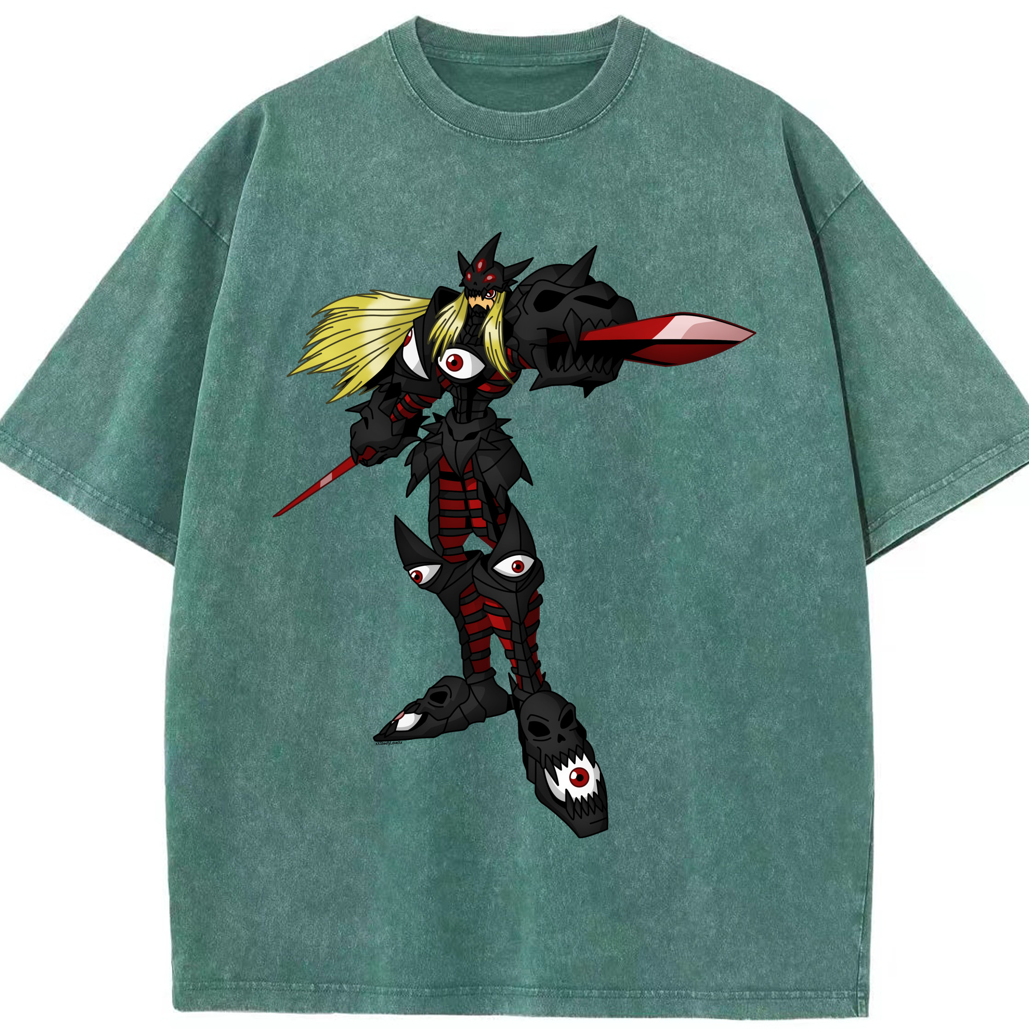 （画像用） Digimon デジタルモンスター/デジモン 綿100% ヴィンテージ風 半袖Tシャツ（フロントプリント）
